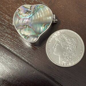 .925 sterling silver heart shaped trinket/pill box